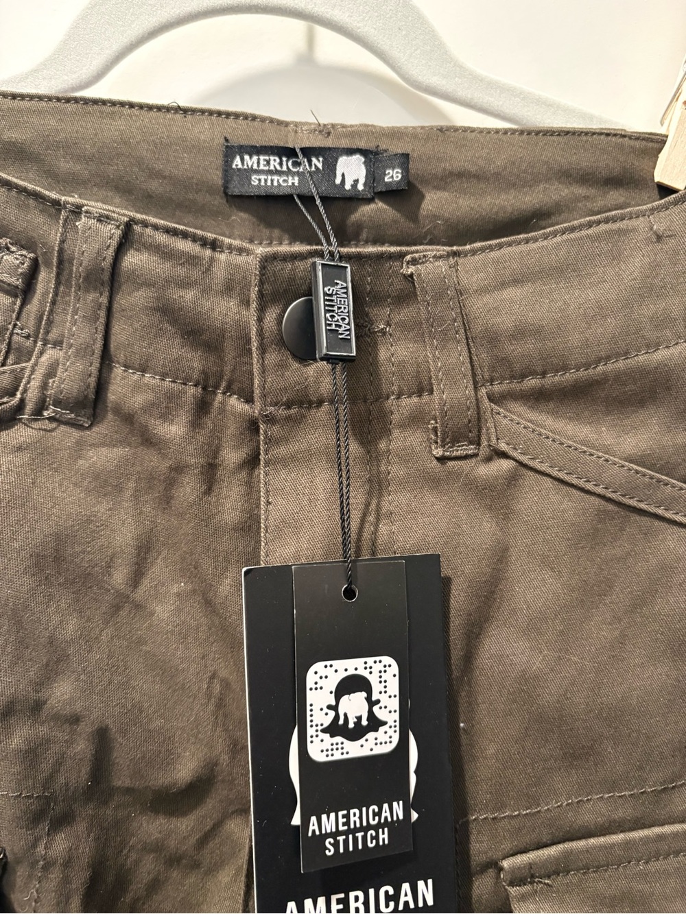 American Stitch Olive Green Slim Cargo Pants - Picture 3 of 4